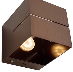 Candeeiro de Parede Moderno Bronze Escuro Incl. LED e Dimmer de Toque Recarregável - Joris Groove