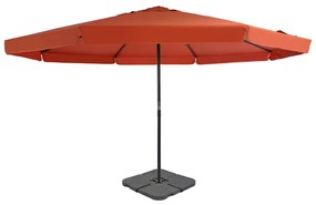 Guarda-sol de jardim com base portátil terracotta