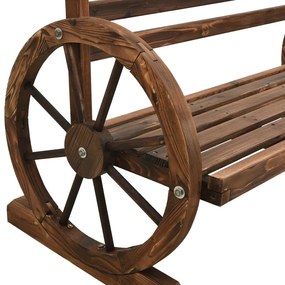 Banco de jardim 112 cm madeira de abeto maciça