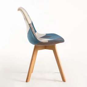 Cadeira Synk Patchwork - Azul