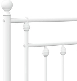Cabeceira de cama 75 cm metal branco
