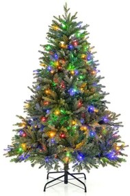 Árvore de Natal artificial 150cm com luzes LED multicoloridas brancas quentes 11 modos de iluminação Verde