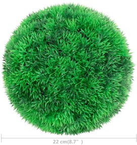 Bolas de buxos artificiais 2 pcs 22 cm