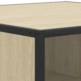 Mesa de centro 80x80x30 cm deriv. madeira/metal carvalho sonoma