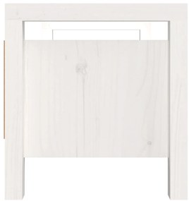 Banco de corredor 80x40x43 cm madeira de pinho maciça branco