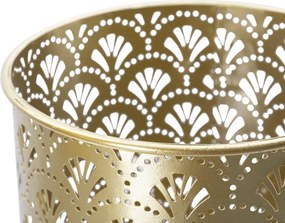 CONJUNTO DE 2 SUPORTES PARA VASOS GOLVY DOURADO Ø 21X52-19X42 CM (PLANTAS NÃO INCLUIDAS)