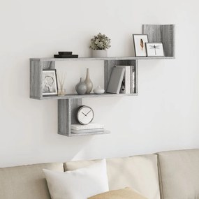vidaXL Prateleira parede 100x15x70 cm deriv. de madeira cinza sonoma