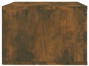Mesas de cabeceira de parede 2 pcs 50x36x25 cm carvalho fumado