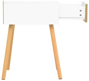 Mesa de cabeceira derivados de madeira branco/carvalho sonoma