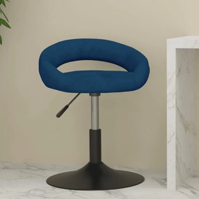 vidaXL Banco de bar veludo azul