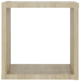 Prateleiras de parede em forma de cubo 6 pcs 30x15x30cm sonoma