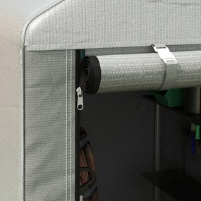 Abrigo para Ferramentas Bicicletas e Motos 1,2x1,79x1,65 m Garagem Portátil  Cinza Claro