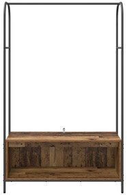 Cabide com Prateleiras Madeira Antiga 100x44x160 cm