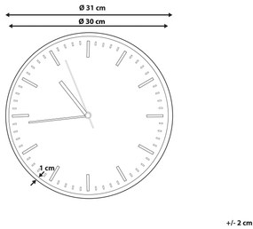 Relógio de parede azul claro ø 31 cm GORDOLA Beliani