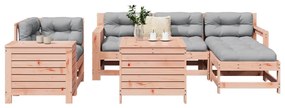 7 pcs conjunto sofás jardim madeira abeto-de-douglas