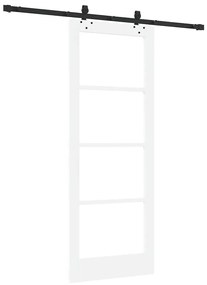 Porta Deslizante vidaXL com Conjunto de Hardware 'ORKDAL'Branco Madeir