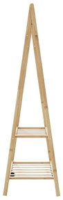 Roupeiro com prateleiras 96x45,5x150,5 cm bambu