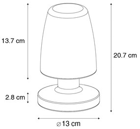 LED Candeeiros de mesa modernos de exterior branco recarregáveis - Alejandro Moderno