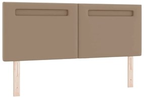 Cabeceira vidaXL Design Simples Cappuccino 160 cm em Couro Sintético