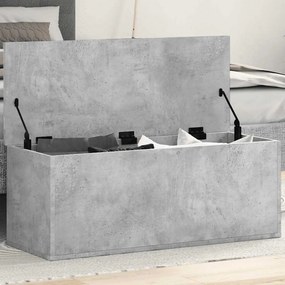 vidaXL Caixa de arrumação 90x35x35 cm derivados madeira cinza cimento