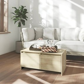 vidaXL Mesa de centro 90x50x41,5 cm derivados madeira carvalho sonoma