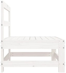 Sofás de centro para jardim 2 pcs madeira pinho maciça branco