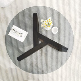 Mesa de Café Miro – Fumê – 75x40x75cm
