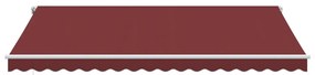 Toldo retrátil automático com luz LED 450x350 cm bordô