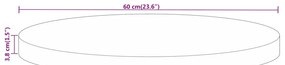 Tampo de mesa redondo Ø60x3,8cm madeira mangueira áspera maciça