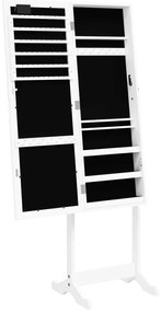 Armário espelhado para joias independente c/ luzes LED branco