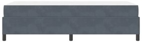Estrutura da Cama Branco e Cinza Claro 90 x 190 cm Veludo