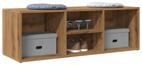 vidaXL Banco sapateira 105x35x35 cm deriv. madeira carvalho artisiano
