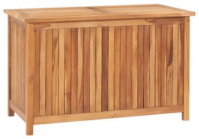 vidaXL Caixa arrumação para jardim 90x50x58 cm madeira de teca maciça