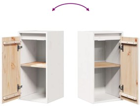 Mesas de cabeceira 2 pcs 30x30x60 cm pinho maciço branco