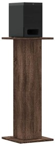 Suportes de colunas 2 pcs derivados madeira carvalho castanho