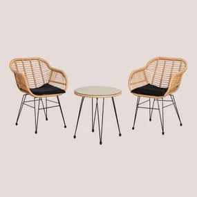 Conjunto De Exterior Em Aço Meibel Castanho Bombon & Negro - Sklum