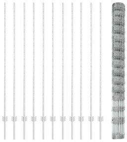 Postes de Cerca 22 pcs U-Channel 160 cm Aço Galvanizado