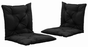 vidaXL Almofadões para cadeira baloiço 2 pcs 50 cm tecido preto