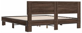 Estrutura de cama 200x200cm derivados madeira/metal