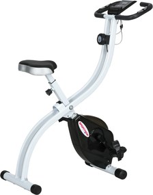 SPORTNOW Bicicleta Magnética Dobrável 8 Níveis de Resistência com Assento Ajustável, em Aço, 97x43x110 cm, Nero | Aosom Portugal