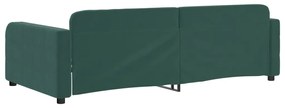 Sofá-cama 90x200 cm veludo verde-escuro