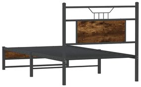 Estrutura cama s/ colchão derivados de madeira carvalho fumado