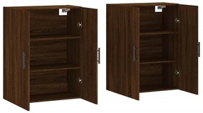 Armários de parede 2 pcs 69,5x34x90 cm carvalho castanho