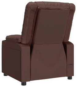 Cadeira de massagens couro artificial castanho