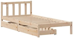 Cama sem colchão 100x200 cm madeira de pinho maciça