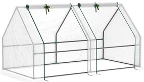 Estufa de Jardim Varanda 180x90x90 cm Tipo Casa Tubo de Aço com 2 Aces