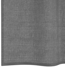 Cortinas de voile com ilhós 2 pcs cinzento-escuro 140x140 cm