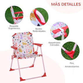 Outsunny Conjunto de Mesa e Cadeiras de Exterior Conjunto de Piquenique Dobrável para Jardim Conjunto de Mesa com Chapéu de Sol Ajustável 100-125 cm e Proteção Solar Vermelho
