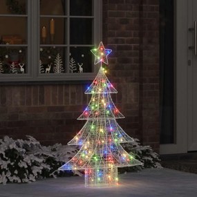 vidaXL Árvore de Natal com 100 LEDs Multicolor 120 cm Acrílo