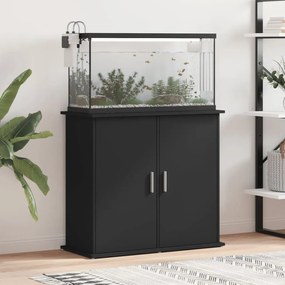 vidaXL Suporte de aquário 81x36x73 cm derivados de madeira preto